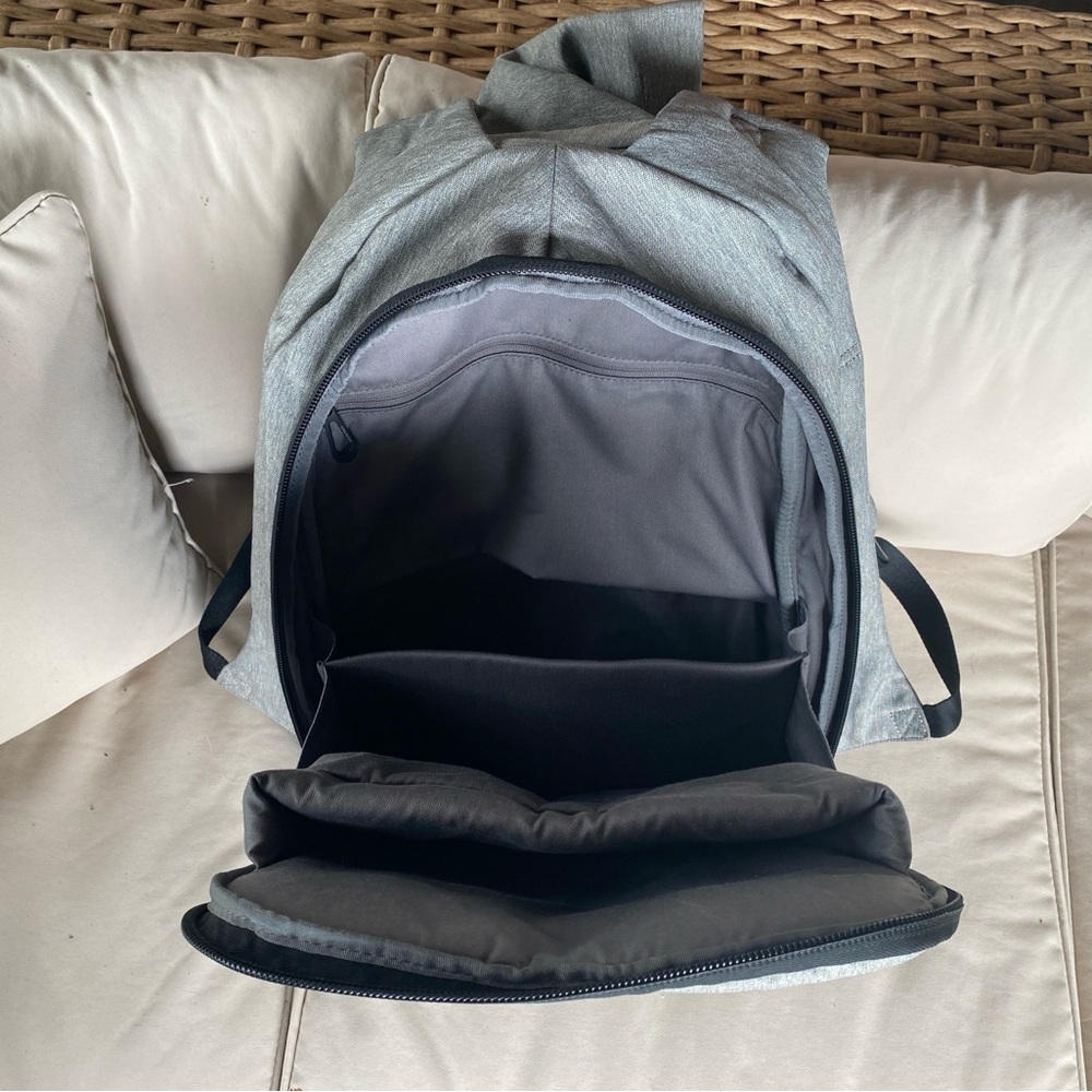 COTE & CIEL Isar EcoYarn Melange Heathered Grey Backpack - Large - Paris - Picture 5 of 10